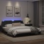 Estructura de cama con luz LED cuero sintético negro 180x200 cm de vidaXL, Camas y somieres - Ref: Foro24-3214124, Precio: 23...