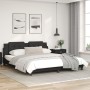 Estructura de cama con luz LED cuero sintético negro 180x200 cm de vidaXL, Camas y somieres - Ref: Foro24-3214124, Precio: 23...