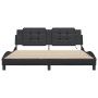 Estructura de cama con luz LED cuero sintético negro 180x200 cm de vidaXL, Camas y somieres - Ref: Foro24-3214124, Precio: 23...