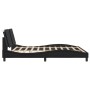 Estructura de cama con luz LED cuero sintético negro 180x200 cm de vidaXL, Camas y somieres - Ref: Foro24-3214124, Precio: 23...