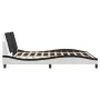 Bed frame with LED light PE leather white black 180x200 cm by vidaXL, Beds and slatted bases - Ref: Foro24-3214130, Price: 23...