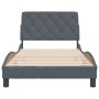 Dark gray velvet bed frame with headboard 100x200 cm by vidaXL, Beds and slatted bases - Ref: Foro24-3207906, Price: 149,12 €...