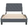 Dark gray velvet bed frame with headboard 100x200 cm by vidaXL, Beds and slatted bases - Ref: Foro24-3207906, Price: 157,54 €...
