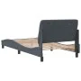 Dark gray velvet bed frame with headboard 100x200 cm by vidaXL, Beds and slatted bases - Ref: Foro24-3207906, Price: 157,54 €...