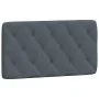 Dark gray velvet bed frame with headboard 100x200 cm by vidaXL, Beds and slatted bases - Ref: Foro24-3207906, Price: 157,54 €...