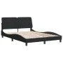 Bettrahmen mit schwarzem Samtkopfteil 140x190 cm von vidaXL, Betten und Lattenroste - Ref: Foro24-3207919, Preis: 195,19 €, R...