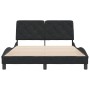 Estructura de cama con cabecero de terciopelo negro 140x190 cm de vidaXL, Camas y somieres - Ref: Foro24-3207919, Precio: 193...