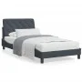 Estructura cama con luces LED terciopelo gris oscuro 100x200 cm de vidaXL, Camas y somieres - Ref: Foro24-3213838, Precio: 16...