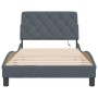 Dark gray velvet bed frame with LED lights 100x200 cm by vidaXL, Beds and slatted bases - Ref: Foro24-3213838, Price: 155,91 ...