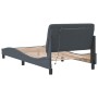Dark gray velvet bed frame with LED lights 100x200 cm by vidaXL, Beds and slatted bases - Ref: Foro24-3213838, Price: 155,91 ...