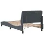Estructura cama con luces LED terciopelo gris oscuro 100x200 cm de vidaXL, Camas y somieres - Ref: Foro24-3213838, Precio: 16...