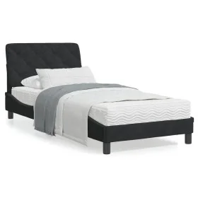Black velvet bed frame with LED lights 90x200 cm by vidaXL, Beds and slatted bases - Ref: Foro24-3213833, Price: 143,40 €, Di...