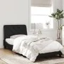 Estructura de cama con luces LED terciopelo negro 90x200 cm de vidaXL, Camas y somieres - Ref: Foro24-3213833, Precio: 149,98...