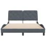 Bettgestell mit LED-Beleuchtung, dunkelgrauer Samt, 140 x 190 cm von vidaXL, Betten und Lattenroste - Ref: Foro24-3213850, Pr...