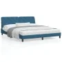Estructura de cama con luces LED terciopelo azul 180x200 cm de vidaXL, Camas y somieres - Ref: Foro24-3213871, Precio: 237,49...