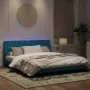 Estructura de cama con luces LED terciopelo azul 180x200 cm de vidaXL, Camas y somieres - Ref: Foro24-3213871, Precio: 237,49...