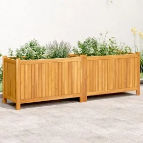 Jardinera con forro madera maciza de acacia 153x38,5x50 cm by vidaXL, Pots and planters - Ref: Foro24-366442, Price: 158,93 €...
