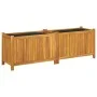 Jardinera con forro madera maciza de acacia 153x38,5x50 cm by vidaXL, Pots and planters - Ref: Foro24-366442, Price: 158,93 €...