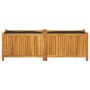 Jardinera con forro madera maciza de acacia 153x38,5x50 cm by vidaXL, Pots and planters - Ref: Foro24-366442, Price: 190,85 €...