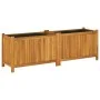 Jardinera con forro madera maciza de acacia 153x38,5x50 cm by vidaXL, Pots and planters - Ref: Foro24-366442, Price: 158,93 €...