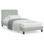 Bed with light gray velvet mattress 80x200 cm by vidaXL, Beds and slatted bases - Ref: Foro24-3208622, Price: 275,13 €, Disco...