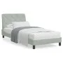 Bett mit hellgrauer Samtmatratze 80x200 cm von vidaXL, Betten und Lattenroste - Ref: Foro24-3208622, Preis: 270,73 €, Rabatt: %