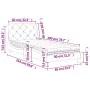 Bett mit hellgrauer Samtmatratze 80x200 cm von vidaXL, Betten und Lattenroste - Ref: Foro24-3208622, Preis: 270,73 €, Rabatt: %