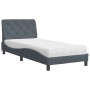 Cama con colchón terciopelo gris oscuro 90x190 cm de vidaXL, Camas y somieres - Ref: Foro24-3208629, Precio: 278,53 €, Descue...