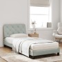 Bett mit hellgrauer Samtmatratze 90x200 cm von vidaXL, Betten und Lattenroste - Ref: Foro24-3208634, Preis: 267,75 €, Rabatt: %
