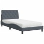 Bed with dark gray velvet mattress 100x200 cm by vidaXL, Beds and slatted bases - Ref: Foro24-3208641, Price: 305,32 €, Disco...
