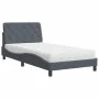 Bett mit dunkelgrauer Samtmatratze 100x200 cm von vidaXL, Betten und Lattenroste - Ref: Foro24-3208641, Preis: 303,46 €, Raba...