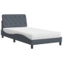 Bed with dark gray velvet mattress 100x200 cm by vidaXL, Beds and slatted bases - Ref: Foro24-3208641, Price: 305,32 €, Disco...