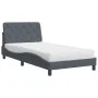 Bett mit dunkelgrauer Samtmatratze 100x200 cm von vidaXL, Betten und Lattenroste - Ref: Foro24-3208641, Preis: 303,46 €, Raba...