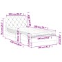 Bed with dark gray velvet mattress 100x200 cm by vidaXL, Beds and slatted bases - Ref: Foro24-3208641, Price: 305,32 €, Disco...