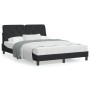 Cama con colchón terciopelo negro 120x200 cm de vidaXL, Camas y somieres - Ref: Foro24-3208648, Precio: 357,58 €