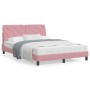 Bett mit rosa Samtmatratze 140x190 cm von vidaXL, Betten und Lattenroste - Ref: Foro24-3208657, Preis: 431,39 €, Rabatt: %