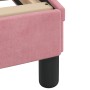 Cama con colchón terciopelo rosa 140x190 cm