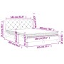 Bett mit rosa Samtmatratze 140x190 cm von vidaXL, Betten und Lattenroste - Ref: Foro24-3208657, Preis: 431,39 €, Rabatt: %