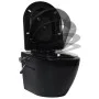 Spülrandloses Wand-WC mit Bidetfunktion aus schwarzer Keramik von vidaXL, Badezimmer - Ref: Foro24-145782, Preis: 210,38 €, R...