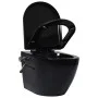 Spülrandloses Wand-WC mit Bidetfunktion aus schwarzer Keramik von vidaXL, Badezimmer - Ref: Foro24-145782, Preis: 210,38 €, R...