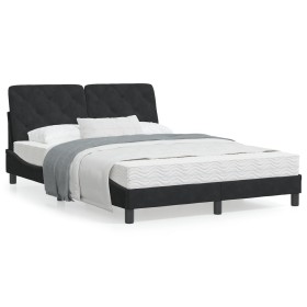 Bed with black velvet mattress 140x200 cm by vidaXL, Beds and slatted bases - Ref: Foro24-3208660, Price: 383,87 €, Discount: %
