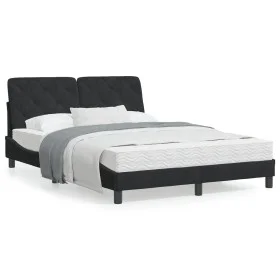 Bed with black velvet mattress 140x200 cm by vidaXL, Beds and slatted bases - Ref: Foro24-3208660, Price: 386,95 €, Discount: %