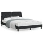 Cama con colchón terciopelo negro 140x200 cm de vidaXL, Camas y somieres - Ref: Foro24-3208660, Precio: 383,99 €, Descuento: %