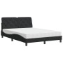 Cama con colchón terciopelo negro 140x200 cm de vidaXL, Camas y somieres - Ref: Foro24-3208660, Precio: 383,99 €, Descuento: %