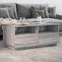 LED-Couchtisch in Sonoma-Grau mit den Maßen 90x49x40 cm. von vidaXL, Couchtisch - Ref: Foro24-839838, Preis: 102,83 €, Rabatt: %