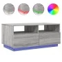 LED-Couchtisch in Sonoma-Grau mit den Maßen 90x49x40 cm. von vidaXL, Couchtisch - Ref: Foro24-839838, Preis: 101,26 €, Rabatt: %