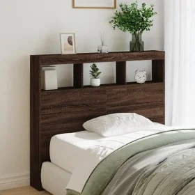 Eichenbraunes LED-Bettkopfteil 100x17x102 cm von vidaXL, Kopf- und Fußteile - Ref: Foro24-839195, Preis: 78,60 €, Rabatt: %
