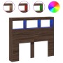Oak brown LED bed headboard 100x17x102 cm by vidaXL, Headboards and footboards - Ref: Foro24-839195, Price: 79,86 €, Discount: %