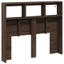 Cabecero de cama con luz LED marrón roble 100x17x102 cm de vidaXL, Cabeceros y pies de cama - Ref: Foro24-839195, Precio: 78,...