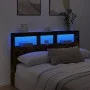 Kopfteil mit LED-Licht, geräucherte Eiche, 160 x 17 x 102 cm von vidaXL, Kopf- und Fußteile - Ref: Foro24-839207, Preis: 92,3...